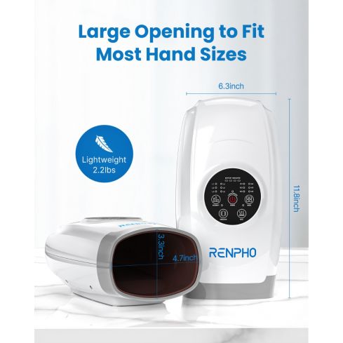 RENPHO Cordless Electric Hand Massager with Compression